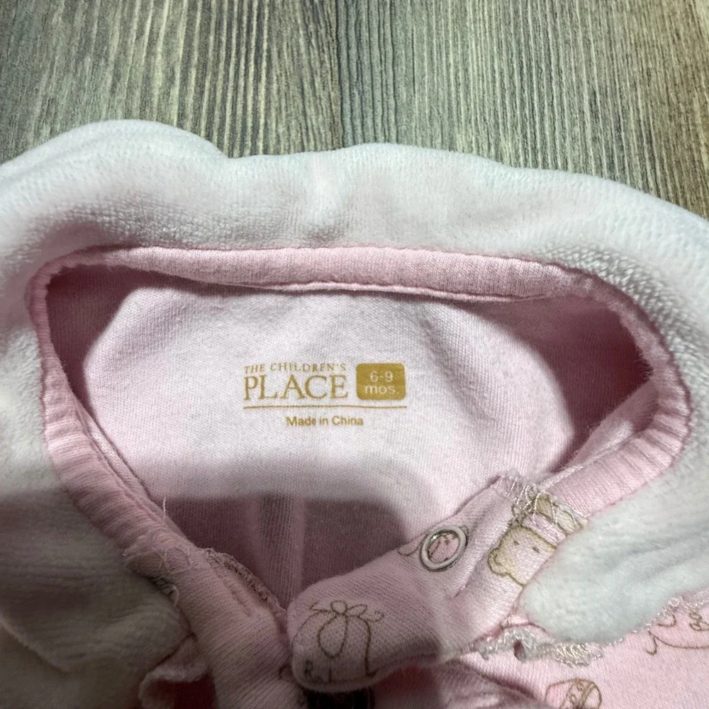 Vintage The Children's Place Pink Nursery Print Sleeper Cottagecore